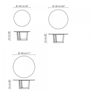 Mesa fija Art de cerámica o mármol. Mesa ideal para salón. Bonaldo.