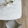 Mesa AX fija de Bonaldo. Moderna mesa redondeada de calidad italiana.