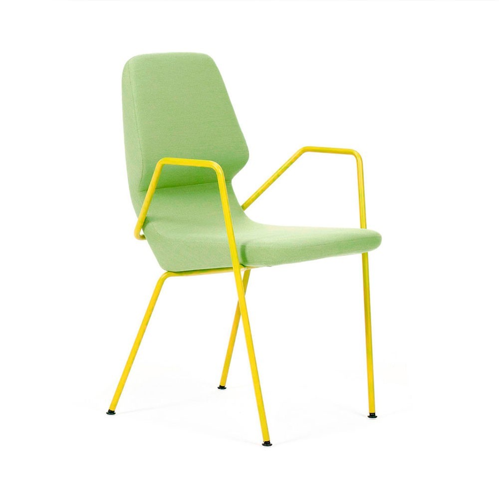 Silla Oblique Metal con brazos outdoor de Prostoria. Sillas diseño.