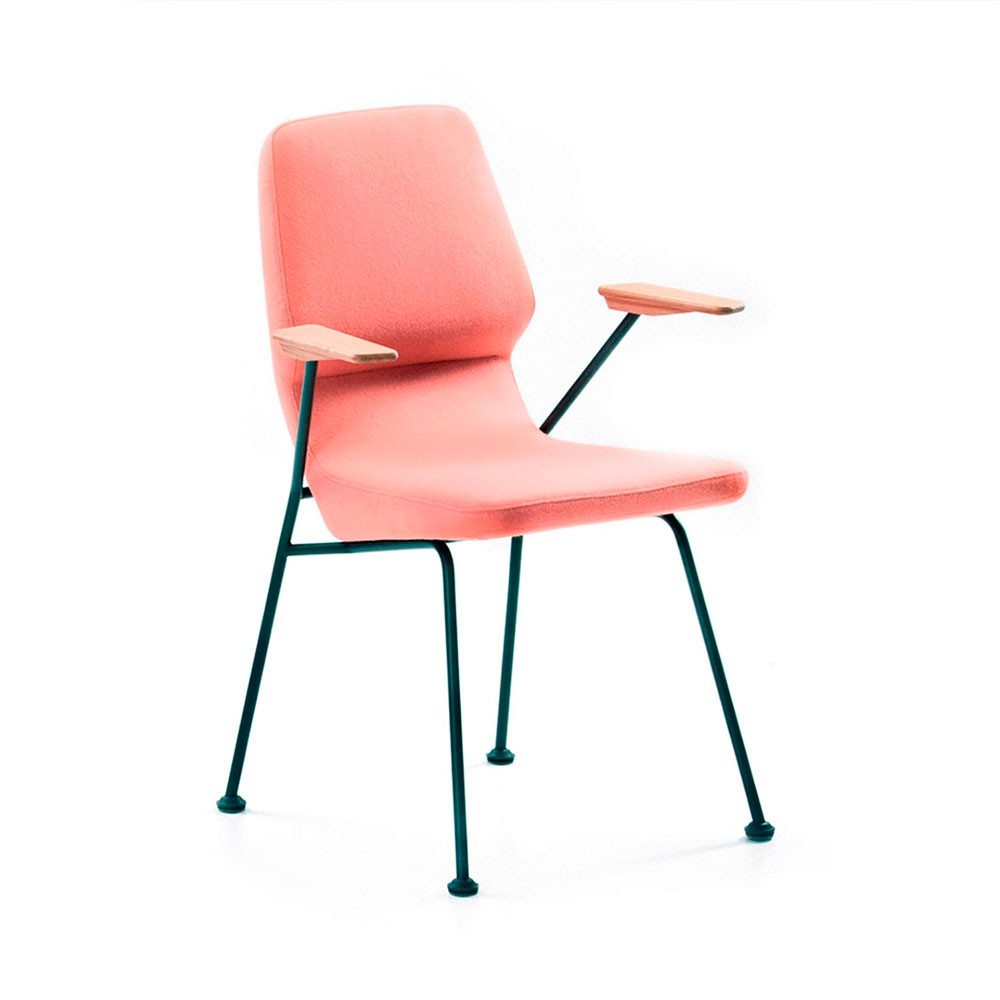Silla Oblique Metal con brazos de Prostoria. Sillas diseño.