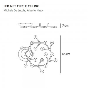 Led net circle ceiling de Artemide. Tienda online lámparas modernas.