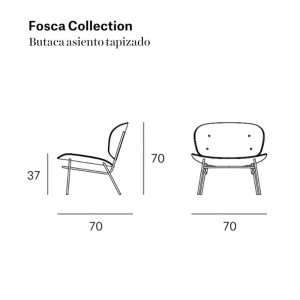 Butaca Fosca tapizada Blasco&Vila. Butacas con diseño modernos. Butacas tapizadas.