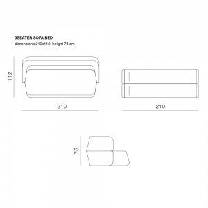Sofá cama Revolve de Prostoria. Sofas cama diseño.