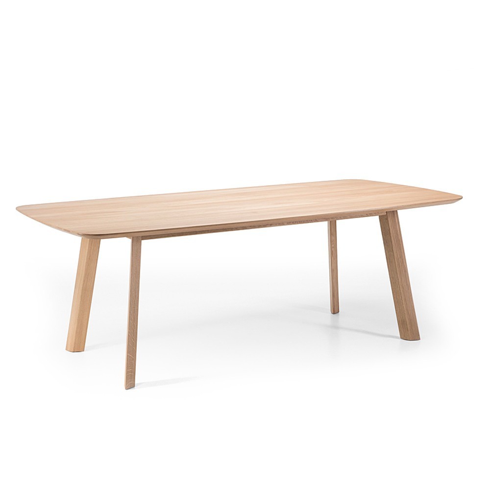 Mesa de comedor de madera Rhomb de Prostoria. Mesa diseño de madera.