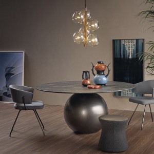 Mesa Circus redonda de Bonaldo. Calidad italiana ideal para salón.