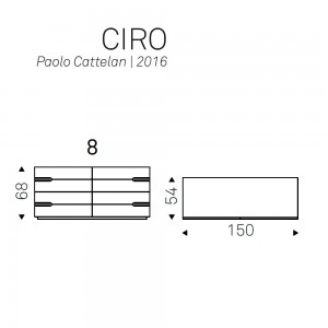 Comoda Ciro de Cattelan Italia. Muebles modernos italianos. Cómodas para dormitorio.