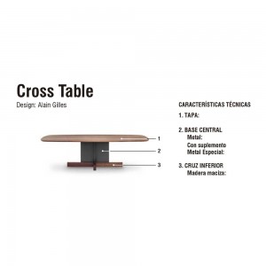 Mesa Cross Table madera de Bonaldo. Elegantes mesas de diseño italiano.