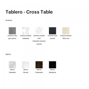 Mesa Cross Table cerámica de Bonaldo. Mobiliario de diseño italiano.