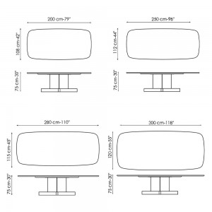 Mesa Cross Table cerámica de Bonaldo. Mobiliario de diseño italiano.