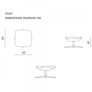 Trifidae ottoman de Prostoria. Pouf diseño.