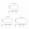 Mesa Geometric Bonaldo. Diseño rectangular redondeado. Ideal para salón.