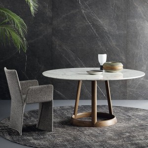 Mesa Greeny redonda de Bonaldo. Diseño italiano ideal para salones.