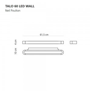 Talo 60 LED Wall de Artemide. Diseño original de lámparas de pared.