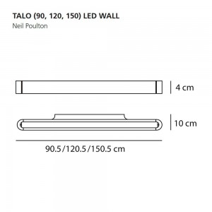 Talo (90, 120, 150) Led WWall Artemide. Tienda online lámparas modernas.