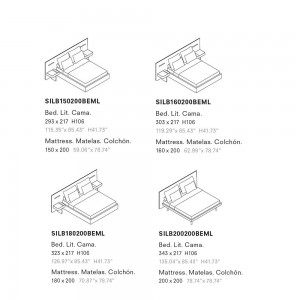 Cama + Mesitas Silence suelo Joquer. Camas cómodas de diseño moderno para tu dormitorio.