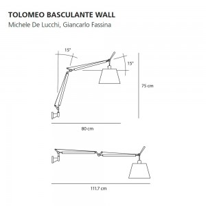 Tolomeo basculante wall de Artemide. Diseño elegante de lámparas.