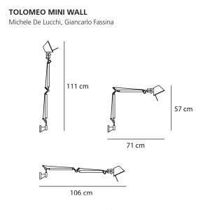 Tolomeo mini wall de Artemide. Tienda online lámparas modernas de diseño.