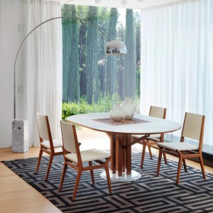 Mesa Flower Marquina de Horm. Mesas fijas y extensibles de diseño italiano.
