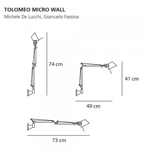 Tolomeo micro wall de Artemide. Diseño de lámparas modernas interior.