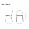 Silla Terra metal de Omelette ed. Silla comedor moderna ideal para interiores.