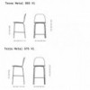 Taburete Terra metal Omelette ed. Taburete bar o cocina ideal para interiores.