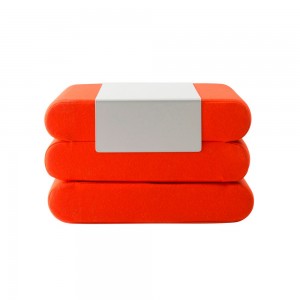 Pouf Bingo modular para dormitorio de Softline. Sillones y pouf de diseño.