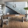 Mesa Octa redondeada de Bonaldo. Diseño italiano en variedad de acabados.