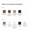 Mesa Octa redondeada de Bonaldo. Diseño italiano en variedad de acabados.