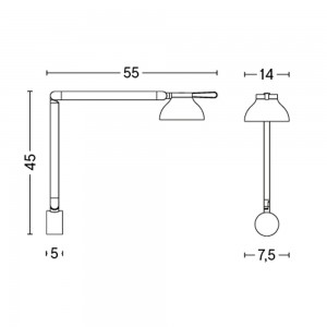 Lámpara pared PC Double Arm de Hay. Lámparas originales de pared para salón.