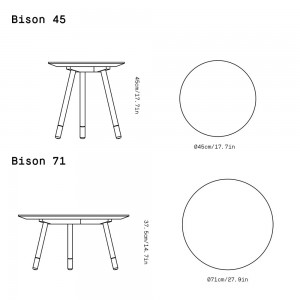 Mesa Auxiliar Bison de Omelette ed. Mesa centro moderna ideal para salón.