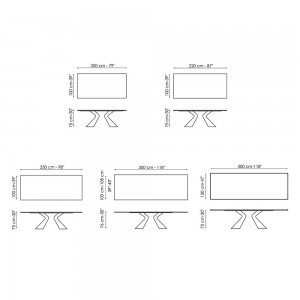 Mesa Prora fija de Bonaldo. Mobiliario de diseño para interiores.