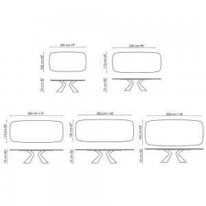 Mesa Prora fija de Bonaldo. Mobiliario de diseño para interiores.
