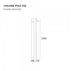 Lámpara pie Chilone Pole 250 Outdoor de Artemide. Tienda online de lámparas para exteriores.