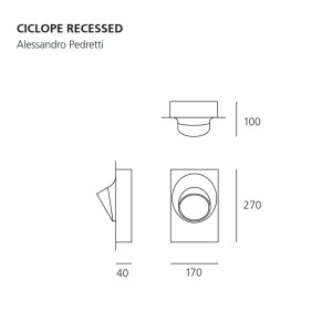 Aplique Ciclope recessed Outdoor Artemide