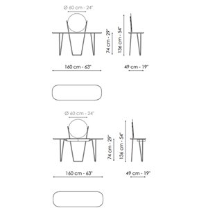Consola Coseno de Bonaldo. Moderno diseño italiano para complementos.