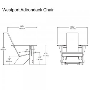 Butaca Westport Adirondack de Loll Designs. Productos hechos con material reciclado.