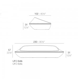 Sofá Ufo de Tela Náutica con Luz Led Interior Controlada con Mando