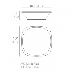Mesa Sofá Ufo de Cristal con Luces Led Interiores | Diseño Vondom