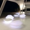 Mesa Sofá Ufo de Cristal con Luces Led Interiores | Diseño Vondom
