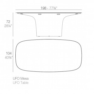 Mesa Ufo Fabricada en Resina con Doble Pared Diseñada por Vondom