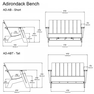 Banco Adirondack de Loll Designs. Productos hechos con material reciclado.