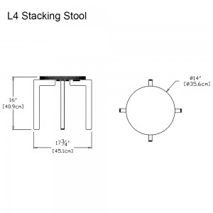 Taburete apilable L4 de Loll Designs. Productos hechos con material reciclado.