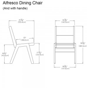 Silla de comedor Alfresco de Loll Designs. Productos hechos con material reciclado.