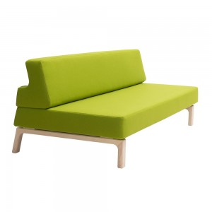 Sofá cama Lazy de Softline de una plaza de diseño nórdico para dormitorio o salón.