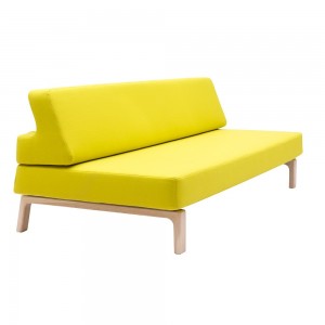 Sofá cama Lazy de Softline de una plaza de diseño nórdico para dormitorio o salón.