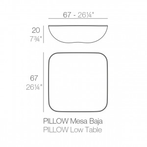 Mesa Pillow con Iluminación Led Fabricado en Resina | Muebles Lluesma