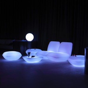 Mesa Pillow con Iluminación Led Fabricado en Resina | Muebles Lluesma