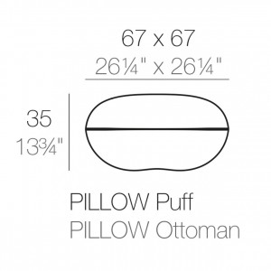 Puff Pillow de Diseño para Interior y Exterior con Acabado Lacado o Mate