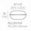 Puff Pillow de Diseño para Interior y Exterior con Acabado Lacado o Mate