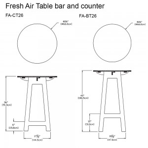 Mesa de bar Fresh Air de Loll Designs. Productos hechos con material reciclado.